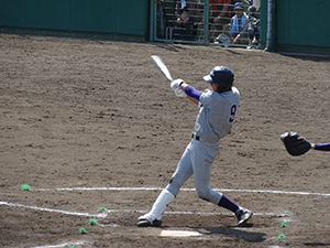 岸里選手のタイムリー